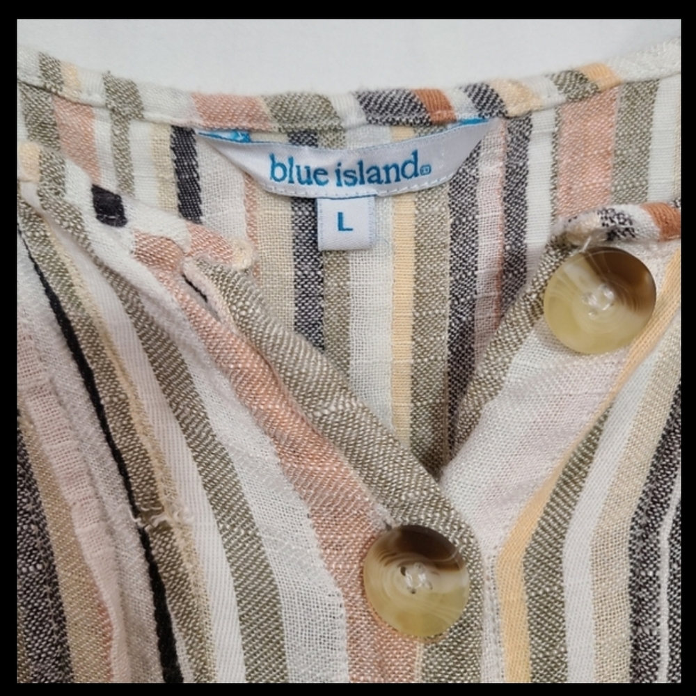 Blueisland button up maxi dress L